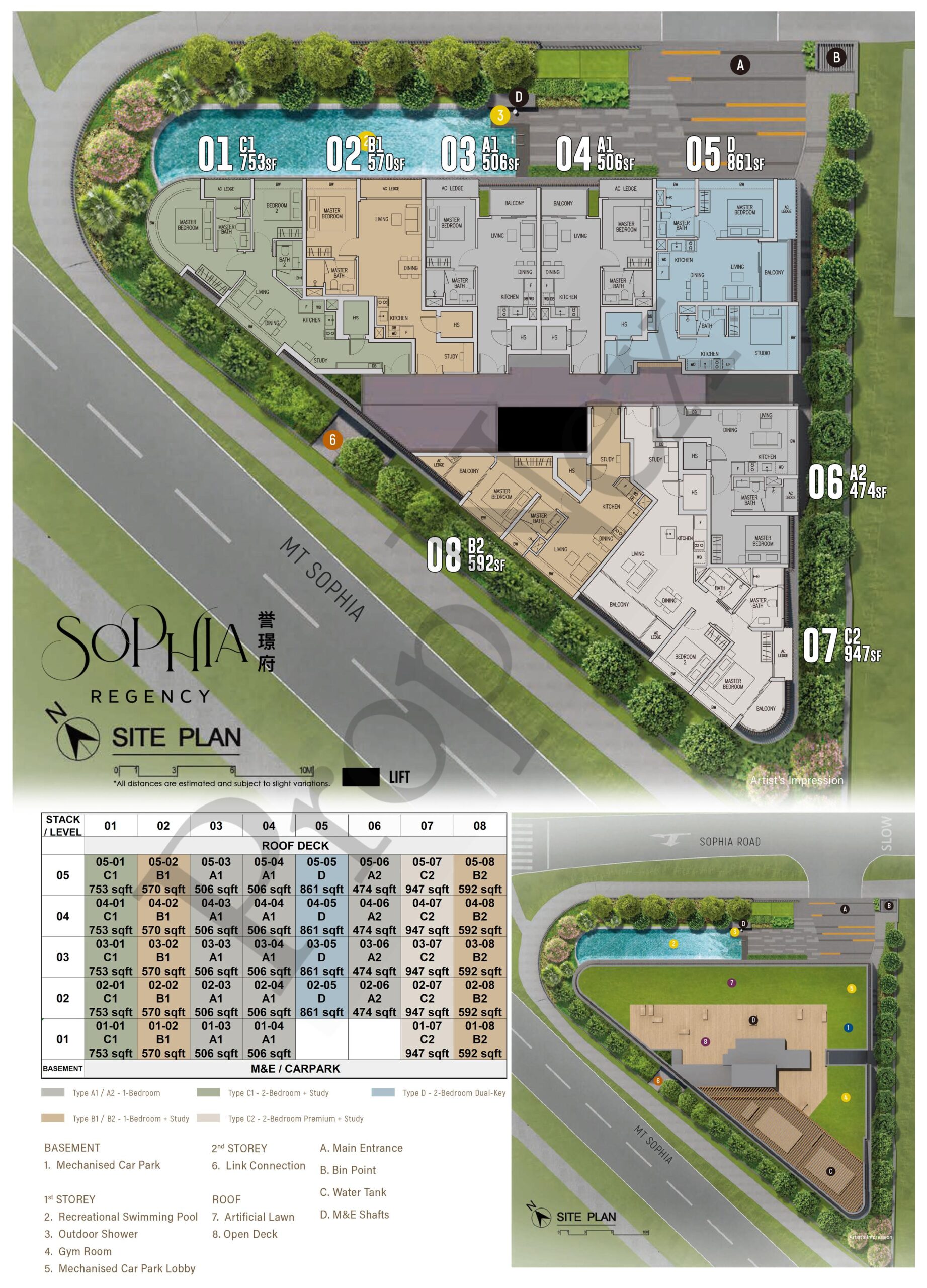 Sophia Regency Site Plan